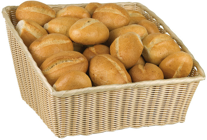 APS Kosz prostokątny z polipropylenu 450x420x240 mm, beżowy | Large 40153