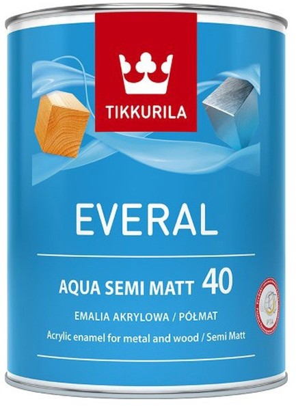 Tikkurila Emalia akrylowa Everal Aqua baza C półmat [40] 0 9 l