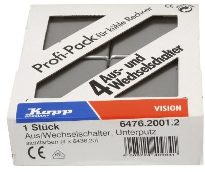 Kopp 647620012 Vision Profi-Pack: 4 przełącznik (uniwersalny z wymiennymi)