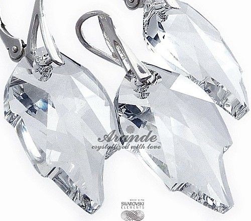 Arande SWAROVSKI kolczyki+wisiorek CRYSTAL LEAF SREBRO 700112