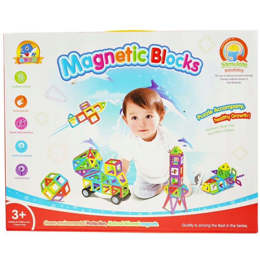 Klocki Magnetyczne Konstrukcyjne Zestaw 52 el