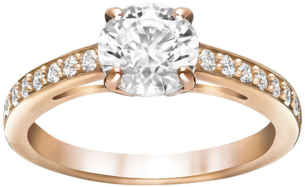 Swarovski Attract Ring White Rose gold-plated