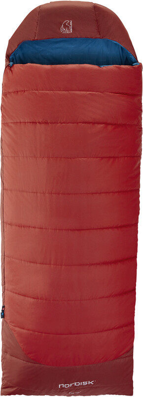 Nordisk Puk +10 Blanket Sleeping Bag M, sun-dried tomato/majolica blue/syrah  2021