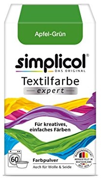 Simplicol simplicol farby do tekstyliów, ekspert od barwienia tekstyliów do kreatywnego, łatwego farbowania, 18 kolorów, farba do pralki lub ręcznego barwienia 1714