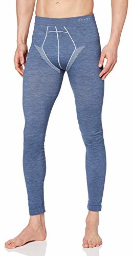 FALKE Tights Wool Tech. Long mieszanka wełny z merynosów, 1 opakowanie, niebieska (Catia 6751), rozmiar: L