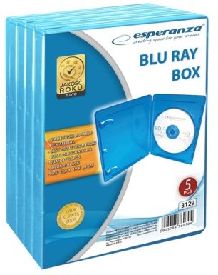 Esperanza Pudełko NA 1 BLU-RAY 12mm BLUE PAK 5 SZT. 3129