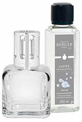Maison Berger Paris Zestaw podarunkowy katalityczna lampa Glacon przezroczysta +napełnić Neutralna mieszanka 250 ml