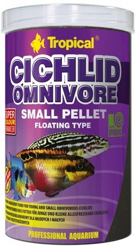 Tropical cich Lid omnivore Small pellet, 1er Pack (1 X 1 L) C-122
