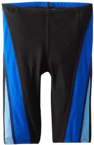 Speedo Big Boys 'Endurance + Youth Launch Splice jammer Swimsuit, Black/Blue, 24 8051408-976