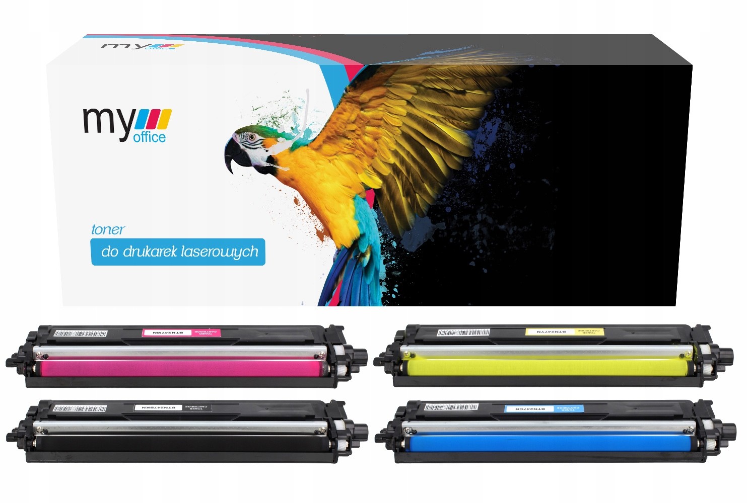 4x tonery Cmyk TN247 TN243 do Brother DCP-L3510CDW