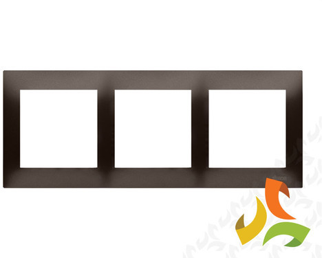 SIMON KONTAKT Ramka 3 potrójna, brąz mat uniwersalna do puszek karton-gips IP20/IP44 DRK3/46 SIMON 54 PREMIUM DRK3/46/KON
