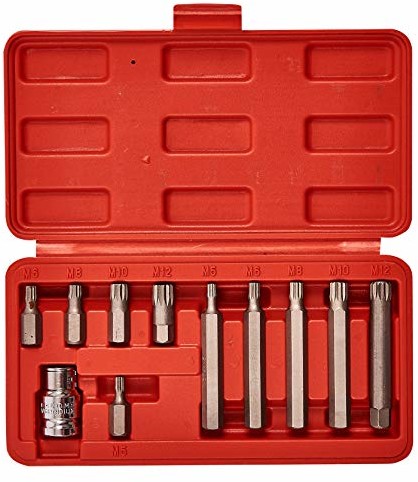 Amtech AM-Tech 11 sztuki wieloklin Bit i Socket Set, i8450