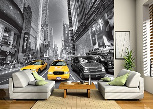 AG Design FTS 1310 Yellow Cab New York Taxi, papier foto tapeta  360 x 254 cm  4 części, papier, wielokolorowa, 0,1 x 360 x 254 cm FTS 1310