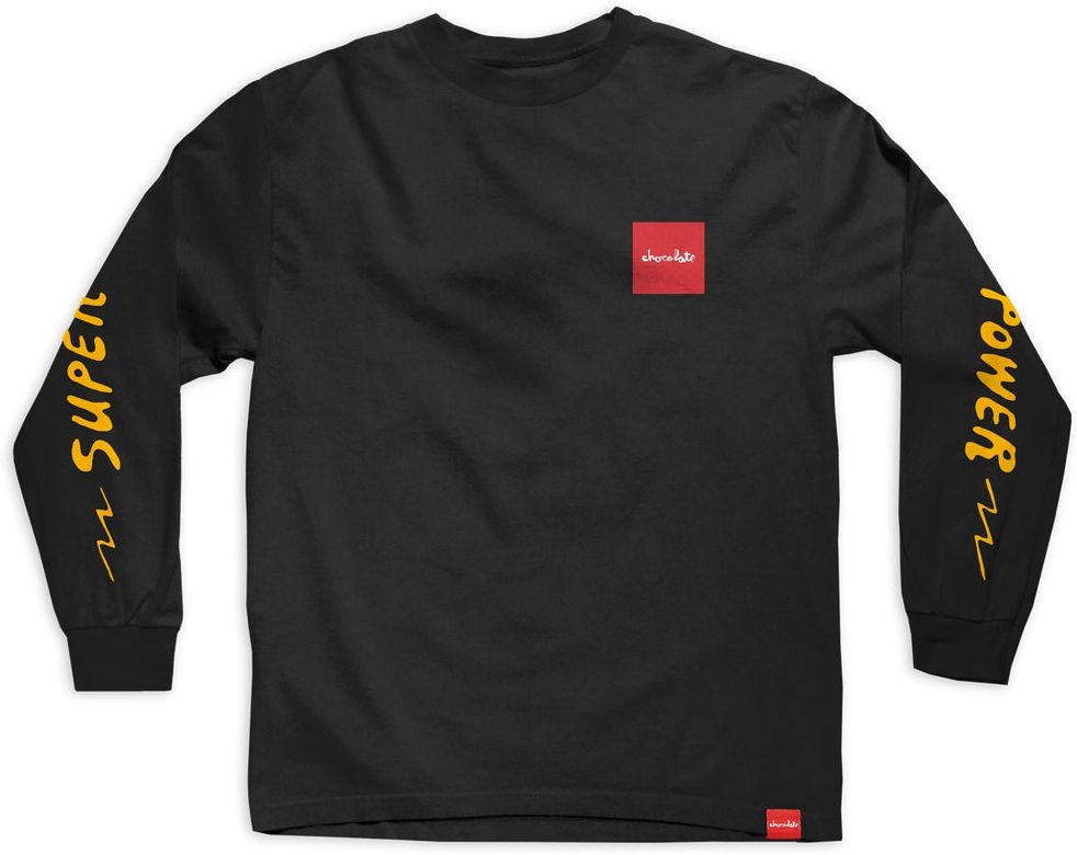 Chocolate t-shirt SUPER POWER LS Black