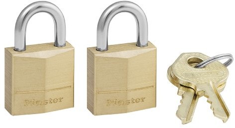 Master Lock 120eurt  2 równocześnie zamykające mosiężna kłódka 20 MM MLK120T