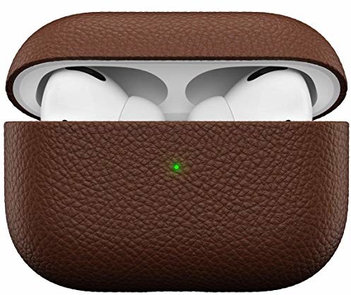 Apple Keybudz KeyBudz Artisan skórzane etui ochronne do AirPods Pro Case, etui, skórzane etui z prawdziwej skóry, akcesoria słuchawkowe, brązowe APP_S3