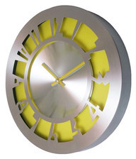 Atrix Zegar aluminiowy ARABIC yellow AL2035Y