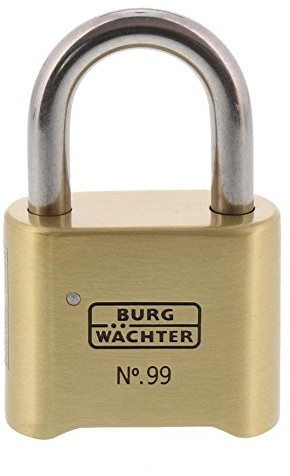 Burg Wächter Burg-Wächter 99 Ni 50 SB kłódka z szyfrem, średnica pałąka: 8 mm ilość bębnów z cyframi: 4