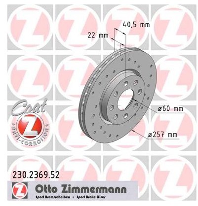 Zimmermann Tarcza hamulcowa 230.2369.52