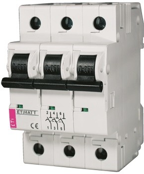 Фото - Автоматичний вимикач ETI Ogranicznik mocy ETIMAT T 3P 6A 002181094 