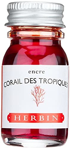 Herbin Herbin 11559T - 10 ml butelka tuszu do piór wiecznych i długopisów rolkowych (produkt bez opakowania - obiekt zerowych), Corail Des Tropiques/koral tropikalny 11559T