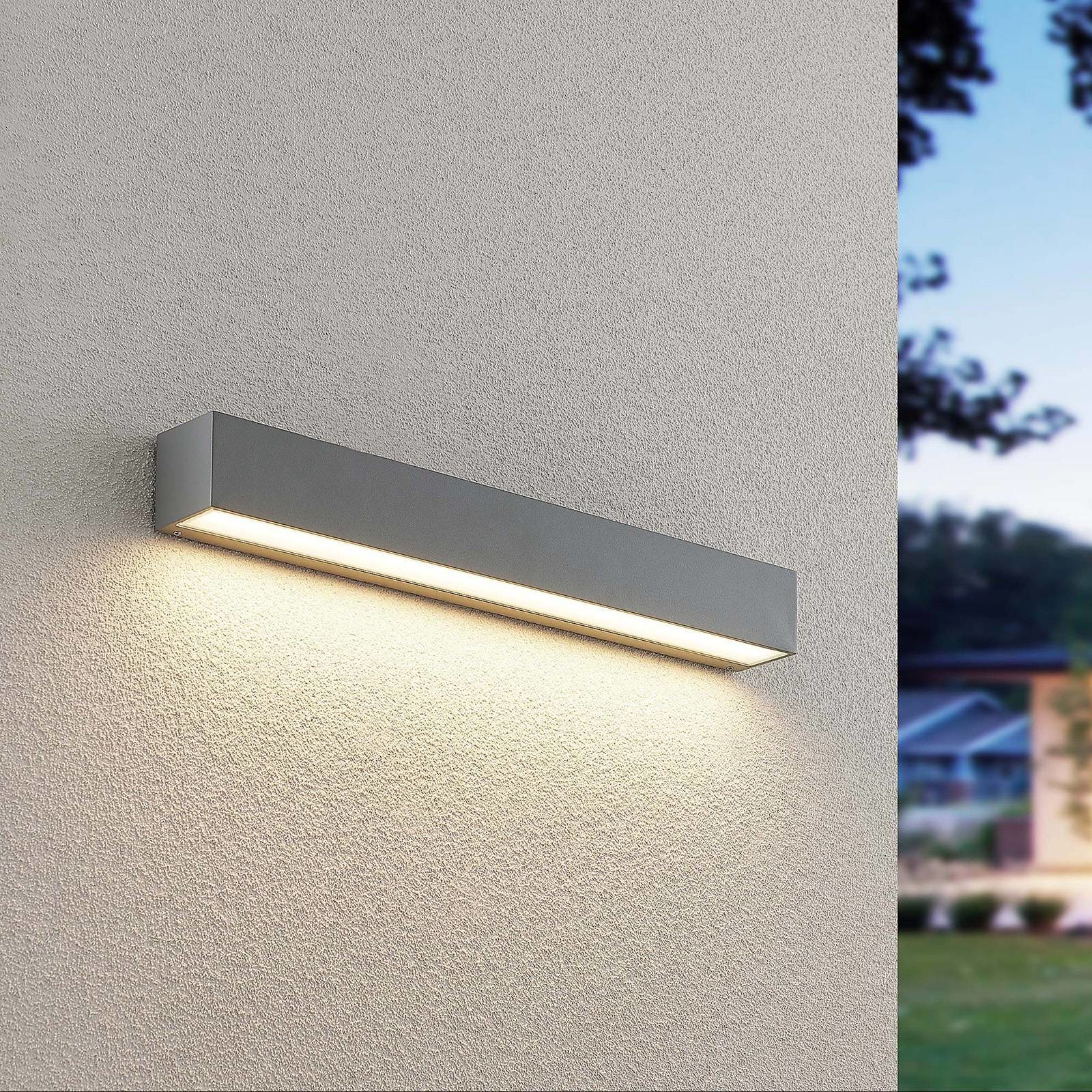 Lucande Lucande Lengo kinkiet LED, 50 cm, srebrny, 1-pkt.
