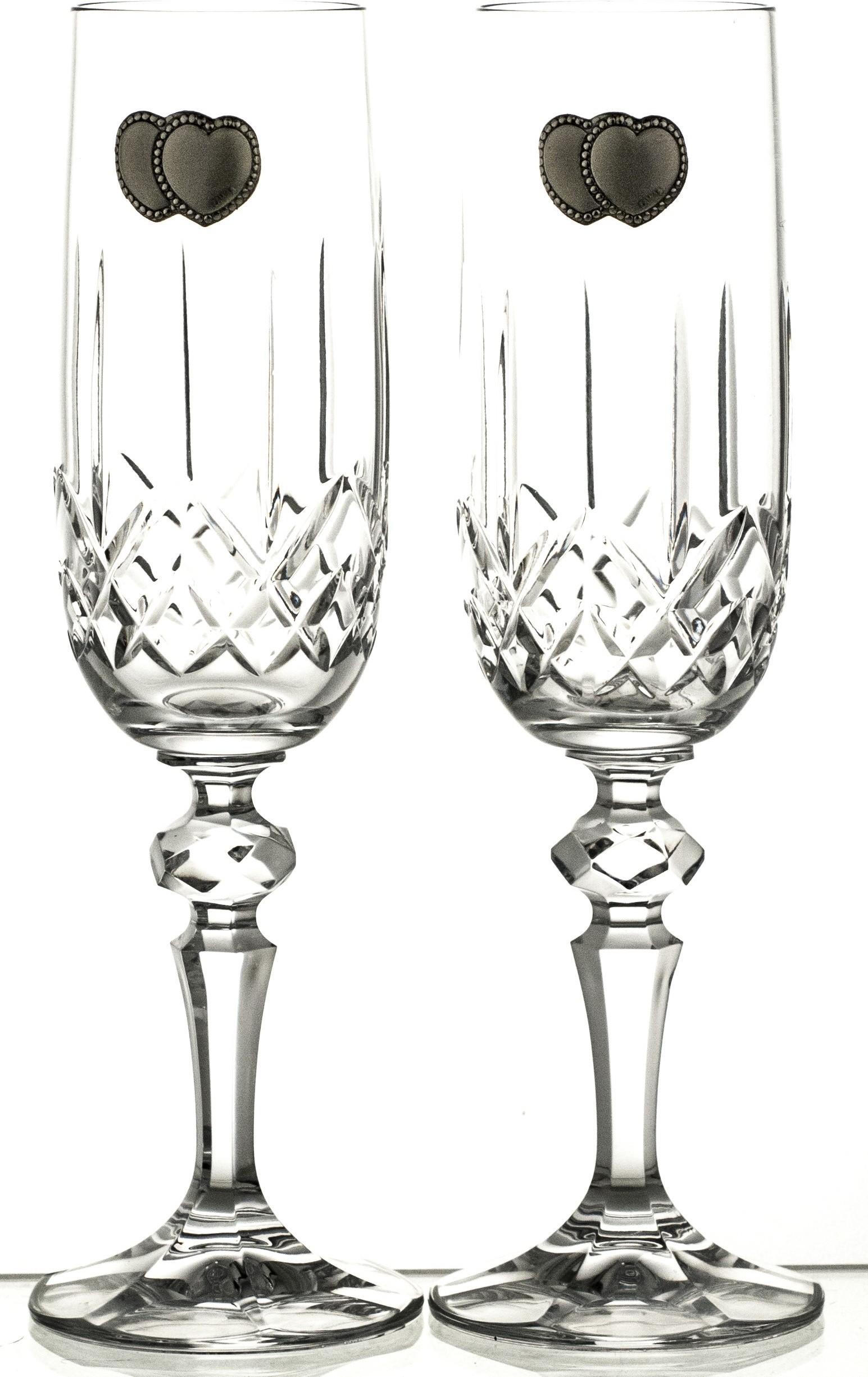 Crystaljulia Kieliszki ślubne do szampana kryształ 2 sztuki 05988) 05988