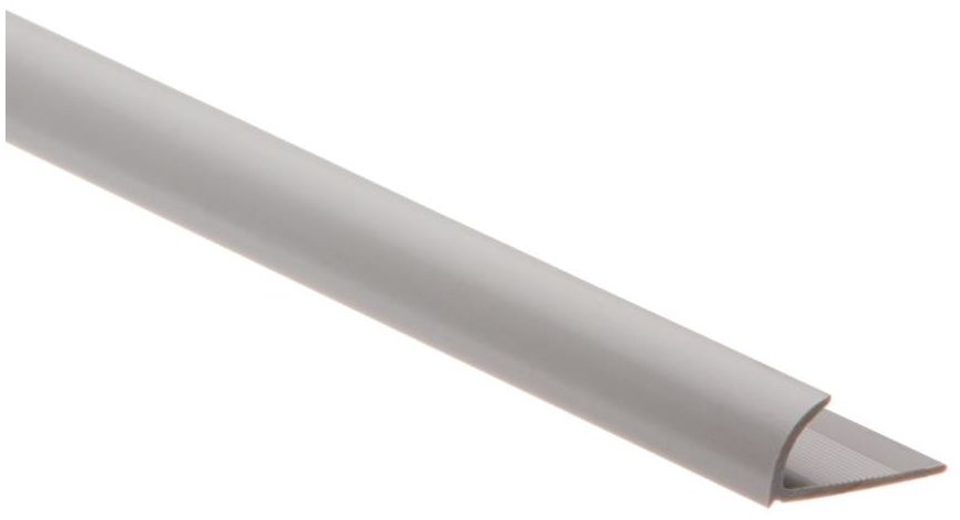 Cezar STANDERS Profil do glaury zewnetrzny półokrągły PVC 10 mm / 2.5 m Szary