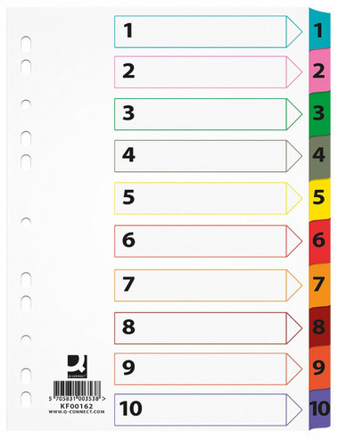 Q-Connect Przekładki A4 mylar 1-10 KF00162