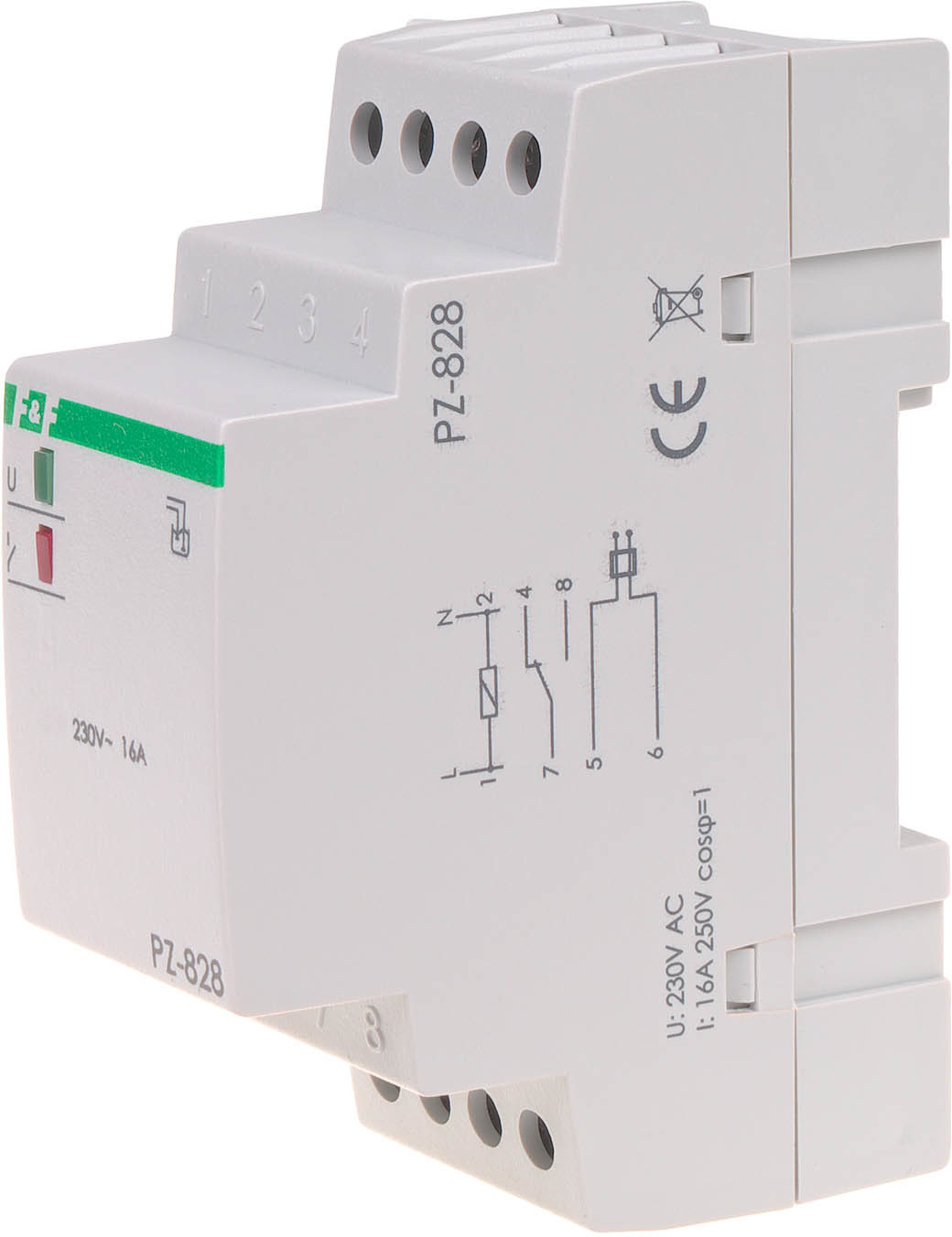 Schneider Electric Przekaźnik-zalania-PZ-828-B-montaz-na-szynie-DINstyk-1NO-NC-230V-PZ-828B PZ-828B