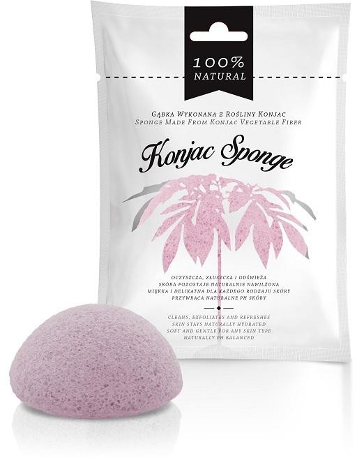 Diet-Food Diet-Food Konjac Sponge gąbka do twarzy z rośliny konjac Różowa/Pink 1szt