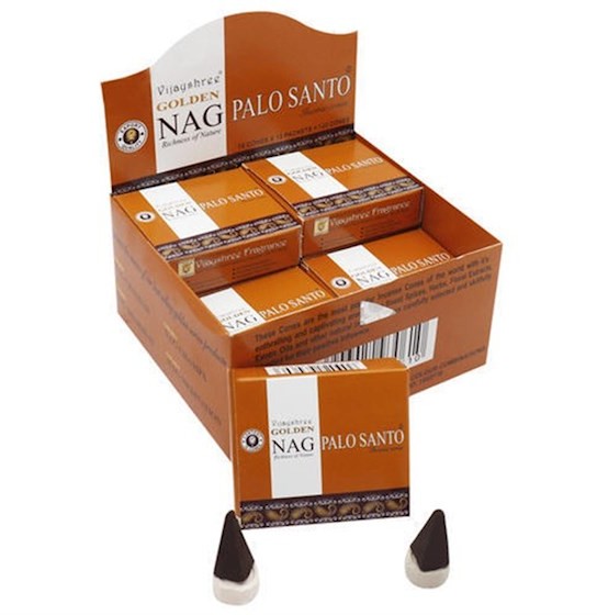 Vijayshree Kadzidełka VIJAYSREE Golden Nag Palo Santo stożkowe - 12 szt. vijaysree10