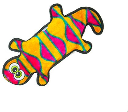 Outward Hound zewnętrznych Hound kyjen invitox ncibles plusz Gecko bez wypełnienia wytrzymały psy zabawki piszczenia służy do zabawy z 2 elementów piszczenia, czerńony/pomarańczowy