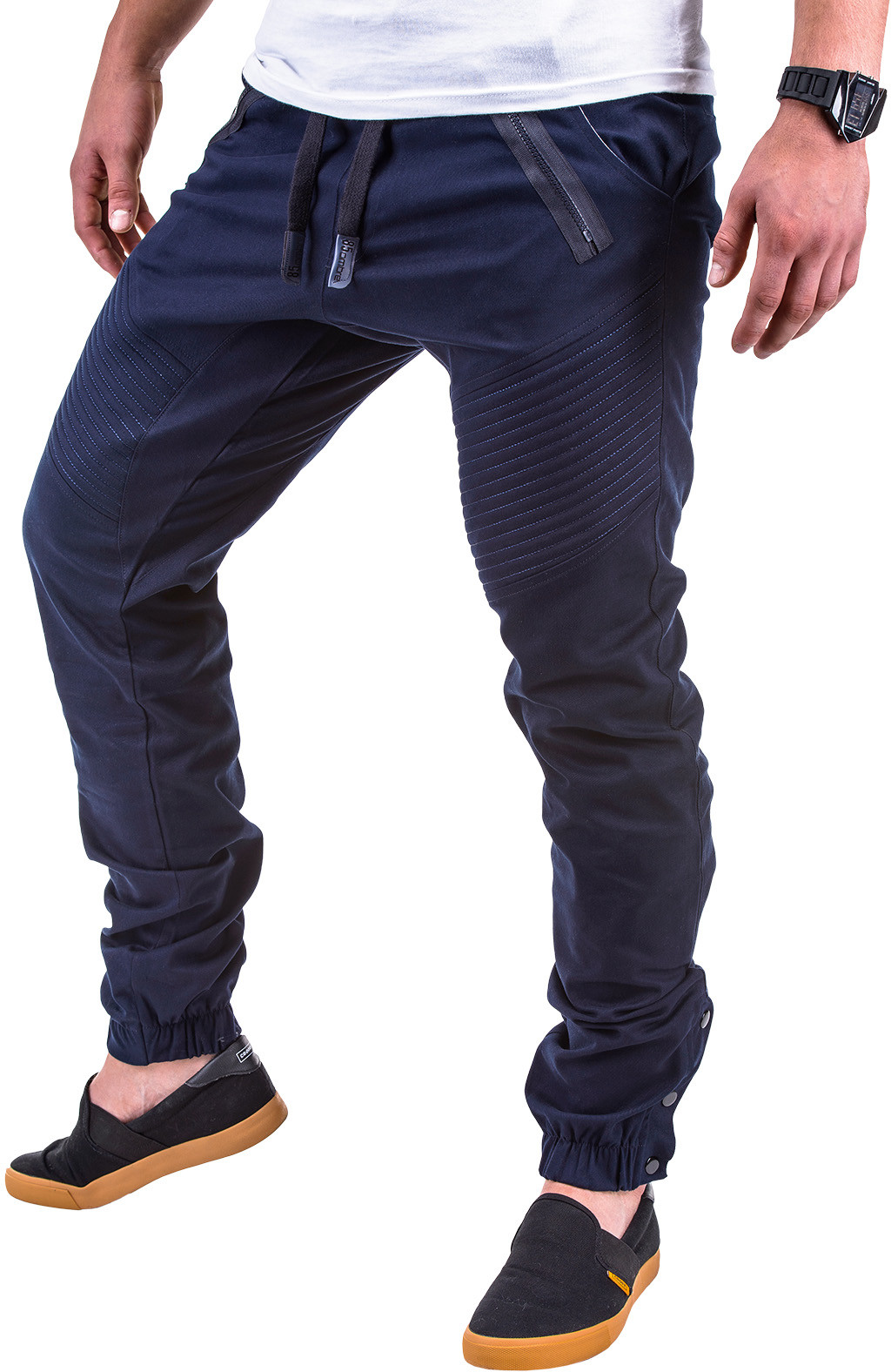 Ombre Clothing Spodnie P389 - GRANATOWE