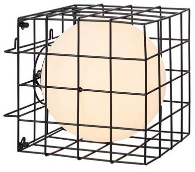 Markslojd Lampa stołowa kinkiet Cage 107382 nowoczesna oprawa w kolorze czarnym 107382