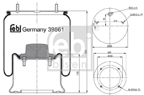 FEBI Mieszek, klimatyzacja FEBI 39861