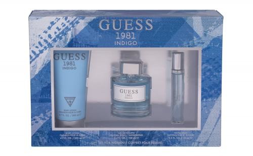 Guess 1981 Indigo For Women zestaw Edt 100 ml + Mleczko do ciała 200 ml + Edt 15 ml dla kobiet