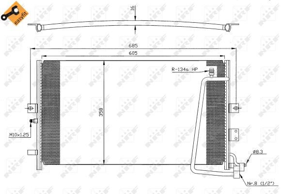 NRF CHŁODNICA KLIMATYZACJI 35269 35269