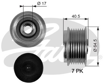 GATES Alternator - sprzęgło jednokierunkowe GATES OAP7094