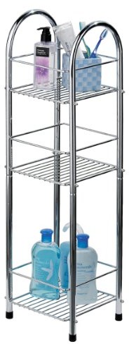 Premier Housewares Premier housewares swobodnie stojący regał łazienkowy, która z 3 półki 81 x 23 x 23 cm chrom 1600730