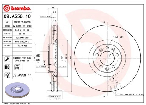 BREMBO 09.A558.11