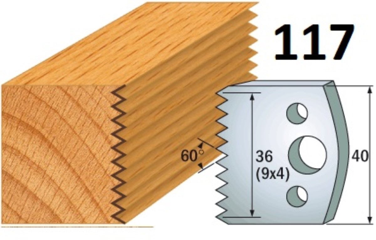 CMT Noże 690.117 HSS 40x4mm 2szt 28462