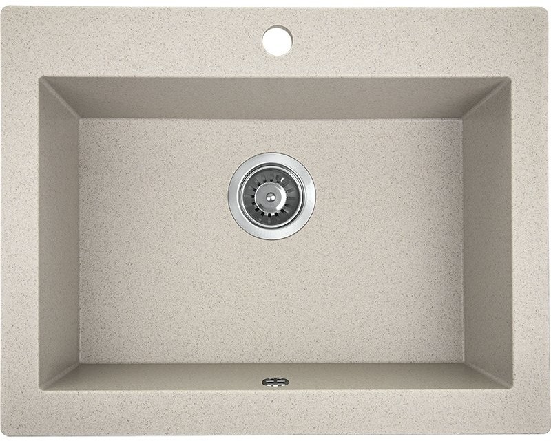 Laveo Zlewozmywak granitowy beżowy 1-komorowy KOMODO 490x580mm SBK_410A -
