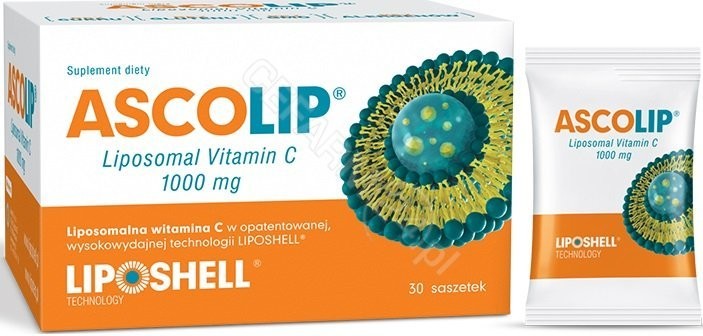 Фото - Вітаміни й мінерали ASCOLIP Liposomalna Witamina C 1000 mg/30 saszetek