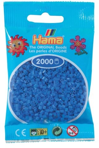 Hama perły 501-09 - mini perły, 2000 sztuk jasnoniebieskie 501-09