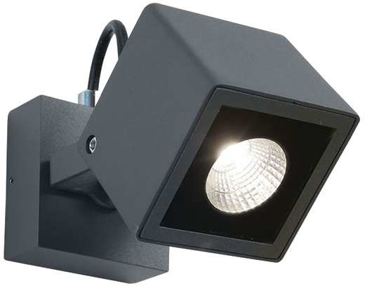 Lucide Elewacyjna LAMPA ścienna FOCUS 752470 zewnętrzna OPRAWA reflektorek LED 6W kostka IP54 ciemnoszara 752470