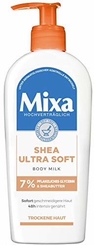 Mixa Shea Ultra Soft Body Milk, intensywnie odżywcze mleczko do ciała, z masłem shea i roślinną gliceryną, do suchej i szorstkiej skóry, 250 g D3673300