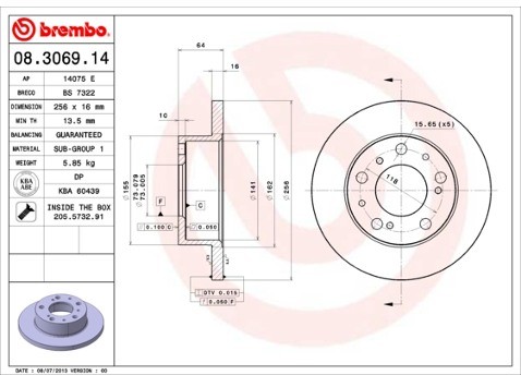 BREMBO 08.3069.14