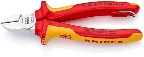 Knipex szczypce boczne z oczkami z otworem, długość w mm: 169, 1 sztuki, 70 06 160 T 70 06 160 T