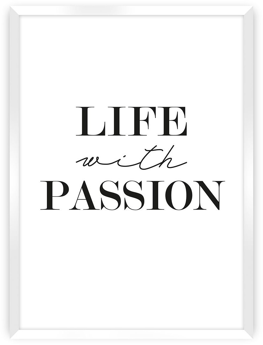 Dekoria Dekoria Plakat Passion 30 x 40 cm Ramka Biała 219D-000-15